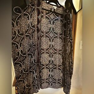 Xhilaration Navy Blue Bandana Print Kimono